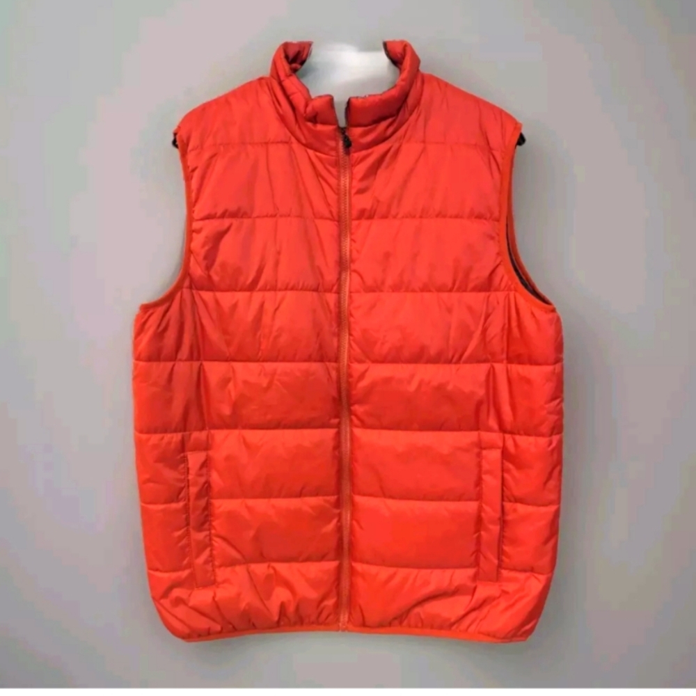 Swiss Tech Puffer Vest Mens Size Large 42 44 Zipper Closure Salmon L